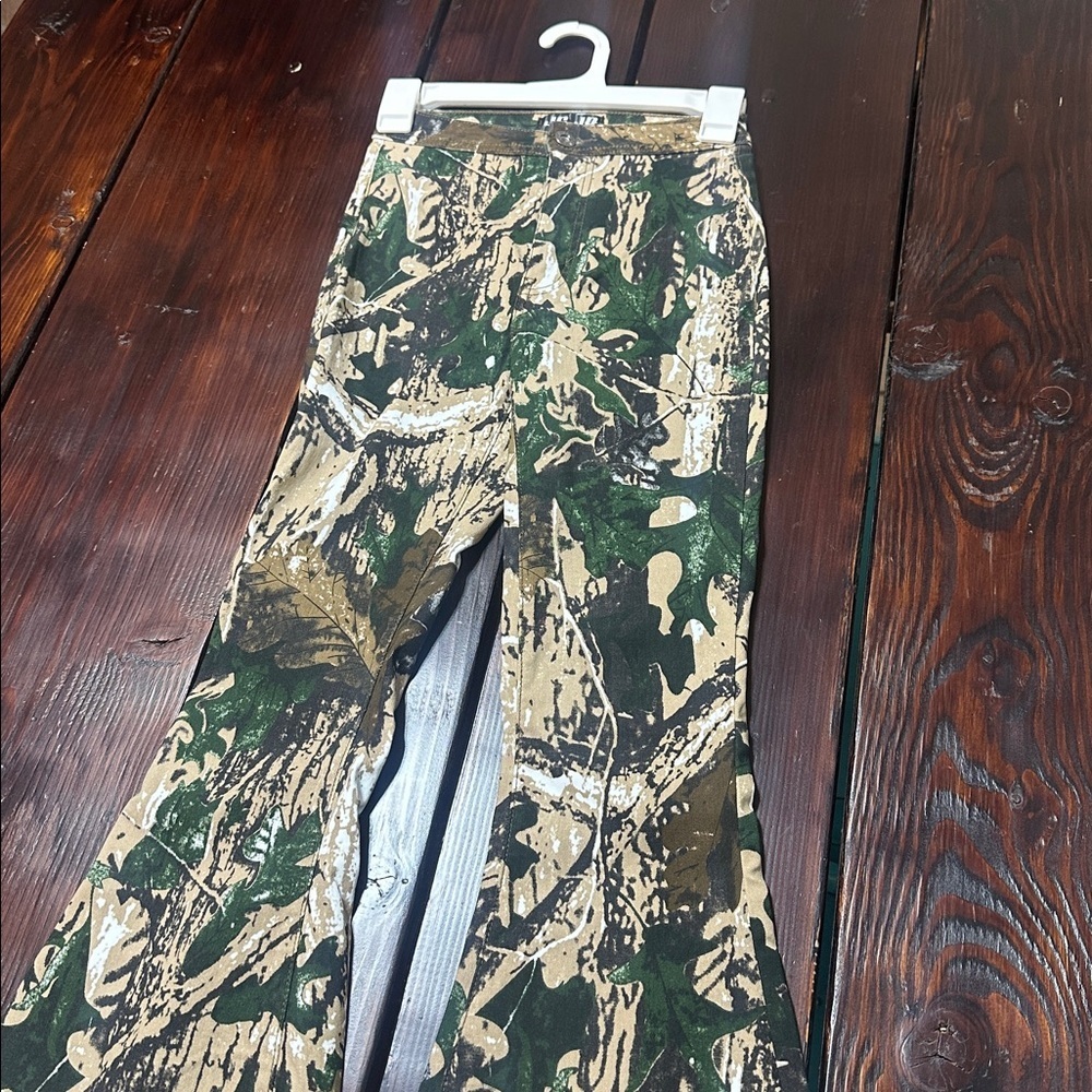 Camouflage Flare & Wide Leg Jeans